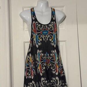 Free People Black Multicolor Mini Dress